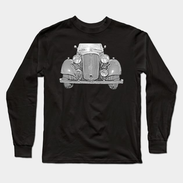 Rover 12 P1 1930s British classic car Long Sleeve T-Shirt by soitwouldseem